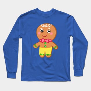 Gio Gingerbread Man - Christmas cartoon Character Long Sleeve T-Shirt